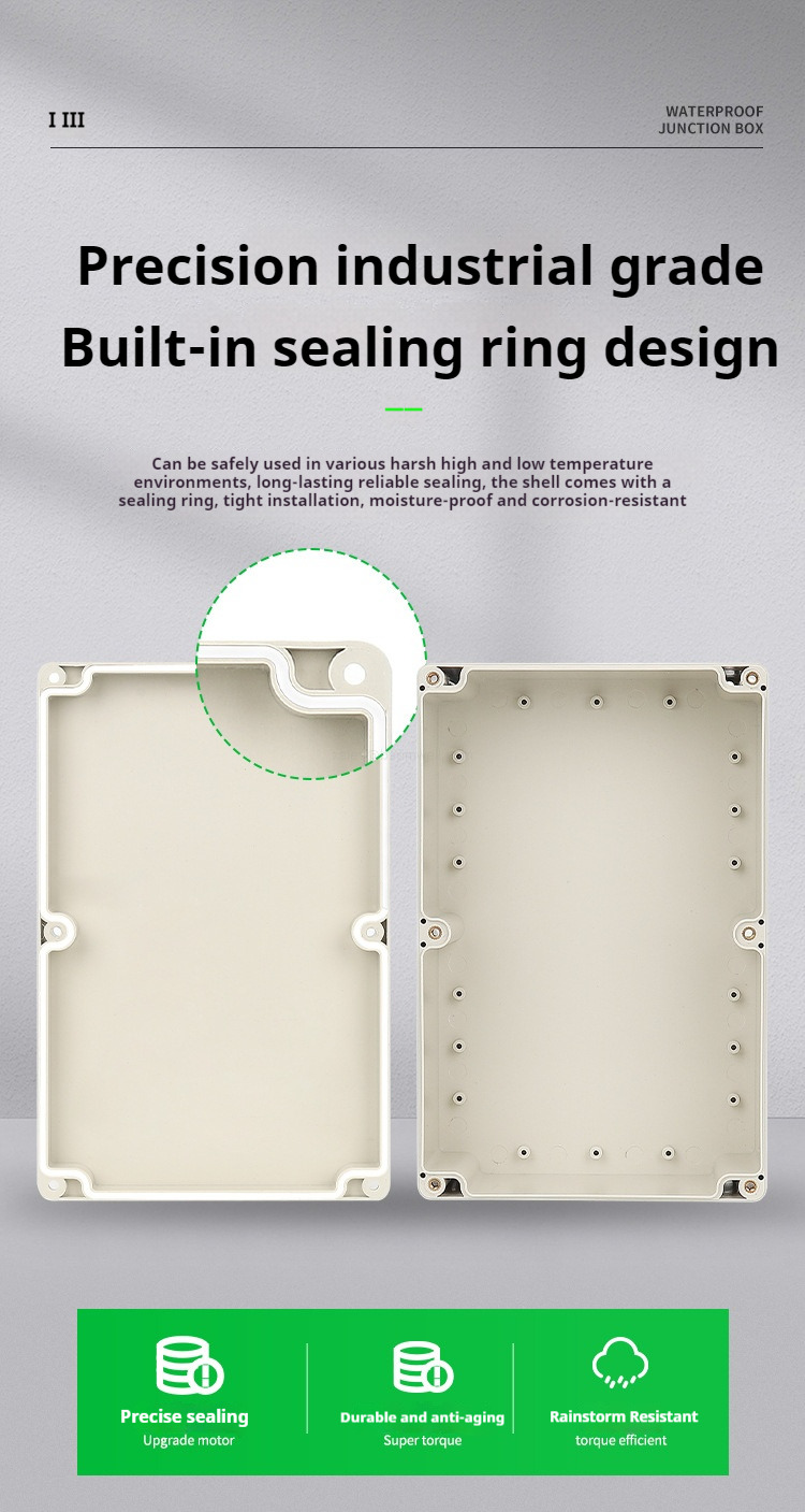 Precision industrial-grade built-in sealing ring design. It can be safely used in various harsh high and low temperature environments. The seal is durable and reliable. The shell is equipped with a sealing ring, and the installation is tight to prevent moisture and corrosion.