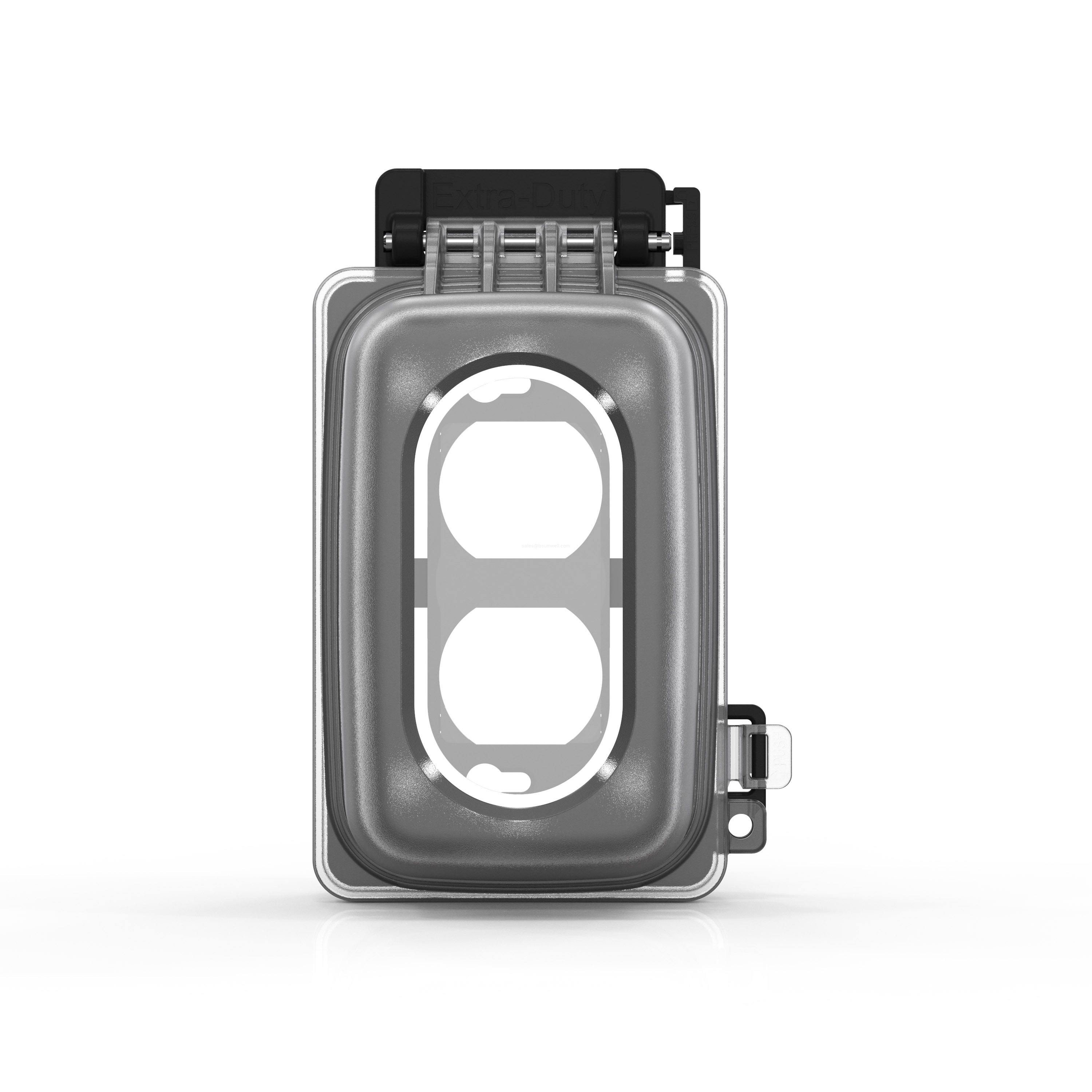 Weatherproof Outdoor Outlet Cover Extra Duty In Use Receptacle Protector Single Gang Duplex Electrical Box Enclosure Transparent Shield