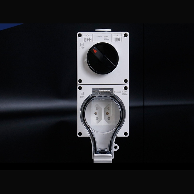 switch and socket combo Brazil​ single pole switch N-type outlet