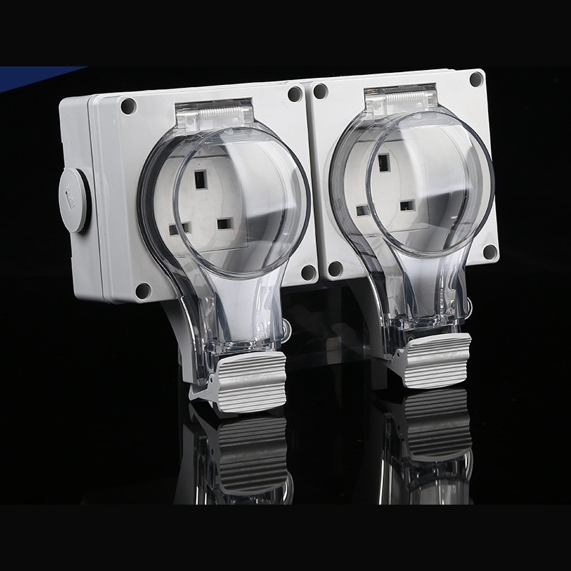 double gang British waterproof plug