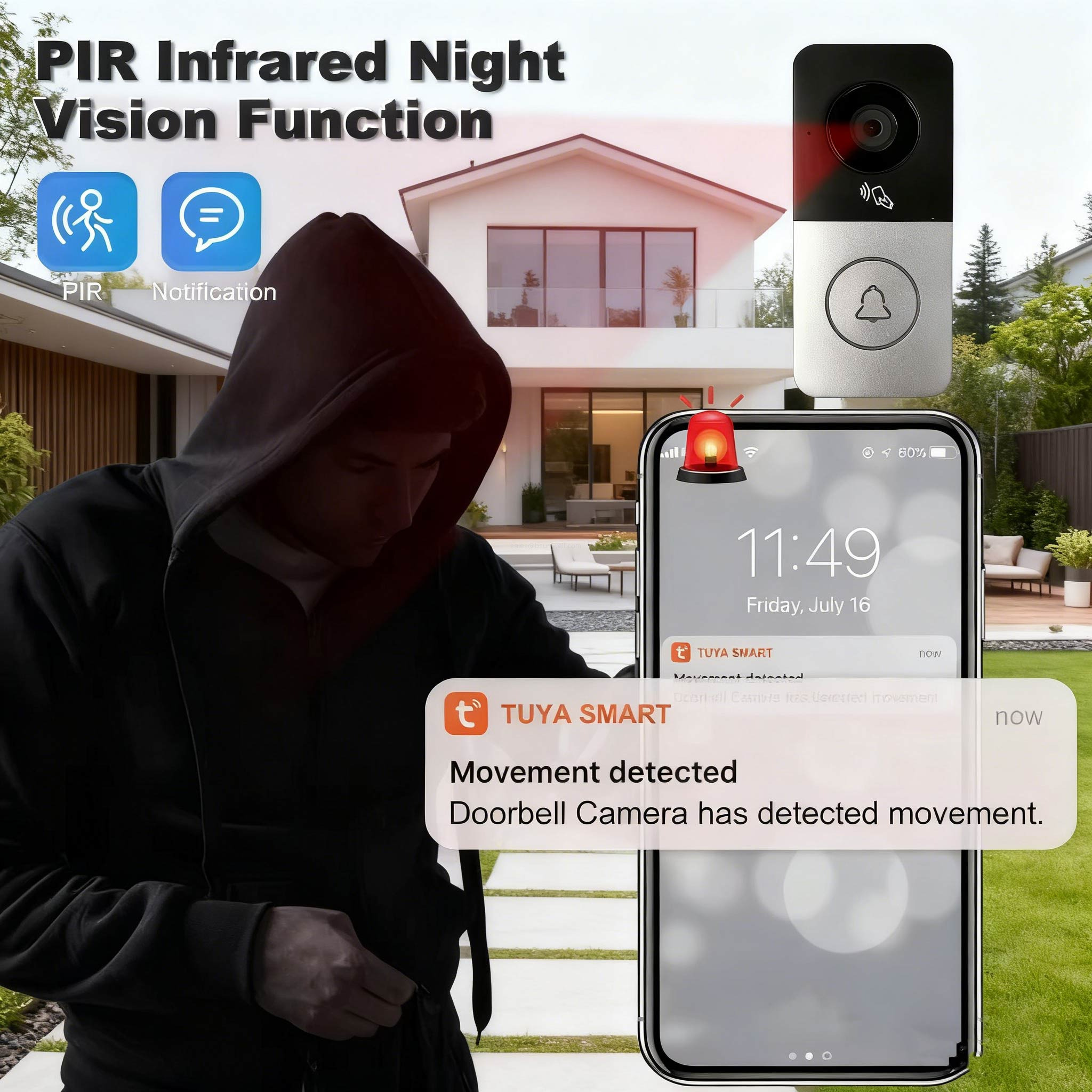 Night Vision Video Doorbell