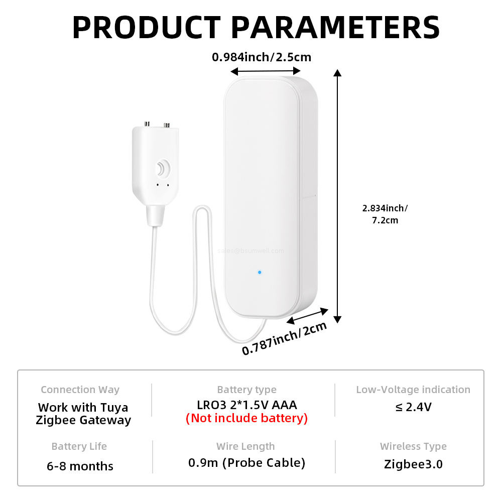 Battery powered water alarm
