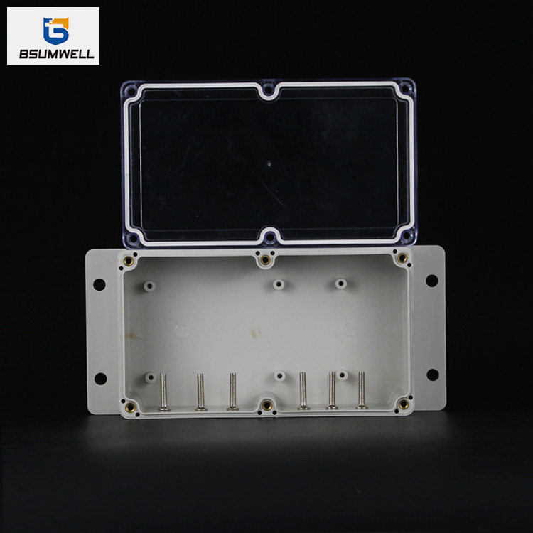 158*90*46mm IP67 Waterproof ABS PC Plastic Junction Box with Ear