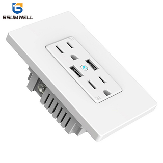  PS-US005 Wifi outlet (2 US type AC outputs+2 USB outputs) Work with Alexa