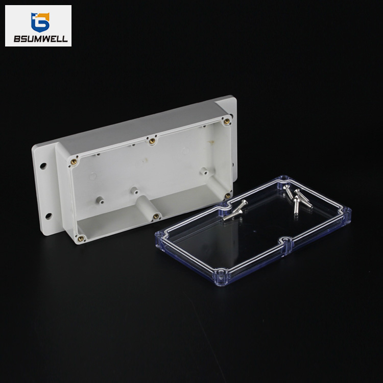 158*90*46mm IP67 Waterproof ABS PC Plastic Junction Box with Ear