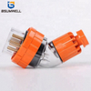 IP67 Australia Standard 56PA440 three phase 250V/500V 40A 4 round pin Waterproof Angled industrial plug with CE Approval