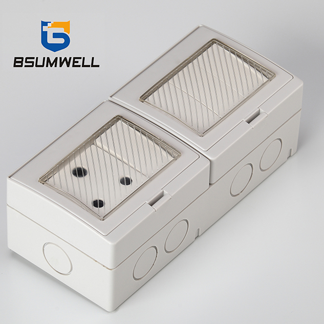  PS-SA4S IP55 Waterproof ABS PC Plastic South Africa Type 16A 4Gang Switch 1Gang Socket