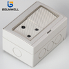  PS-SA2S IP55 Waterproof ABS PC Plastic South Africa Type 16A 2Gang Switch 1Gang Socket