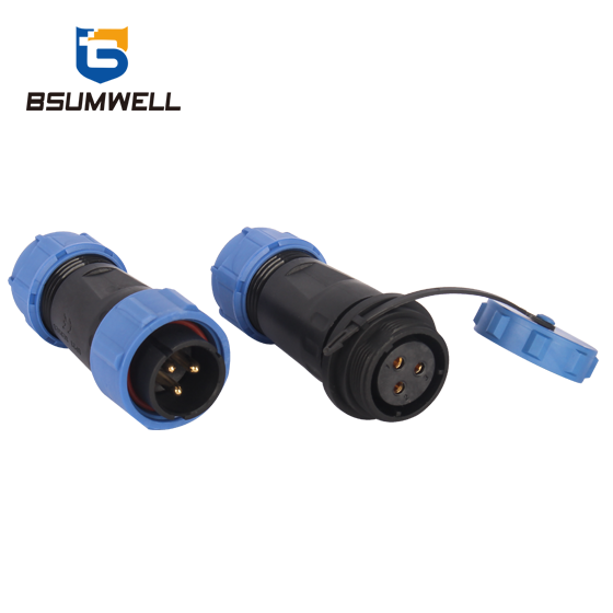  PS17D In-line nylon PA66 IP68 2Pin to 9Pin waterproof connector