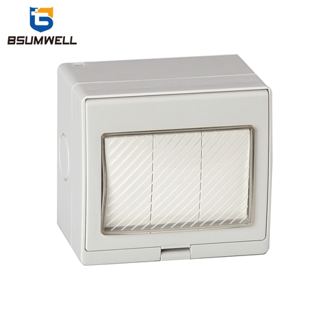 IP55 Waterproof Wall Switch Outdoor Weatherproof 1 Gang 2 Gang 1 Way Electrical Light Switch