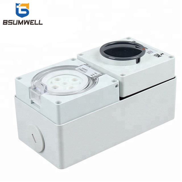 Australia 3 phase 56CV420 4 round pin 500V 20A 20 amp Electric waterproof industrial Combination switch socket outlet 