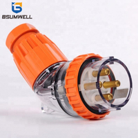 Australia Standard 56PA420 3 phase 250V/500V 20A 4 round pin Waterproof Angled industrial plug with CE Approval