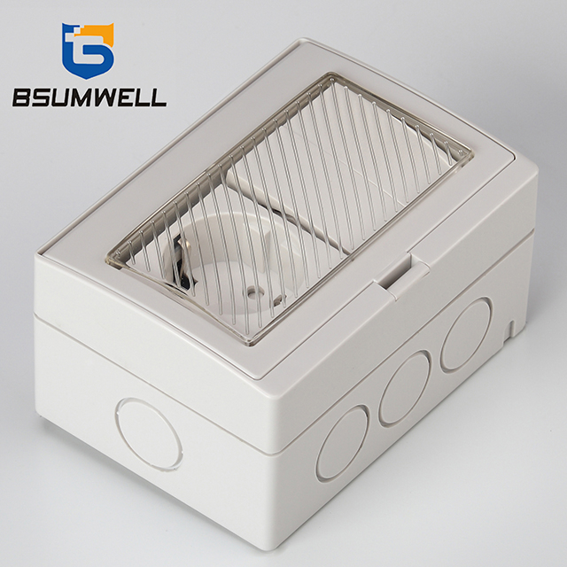  PS-SR2S German Type 16A IP55 Waterproof 2Gang Switch 1Gang Socket